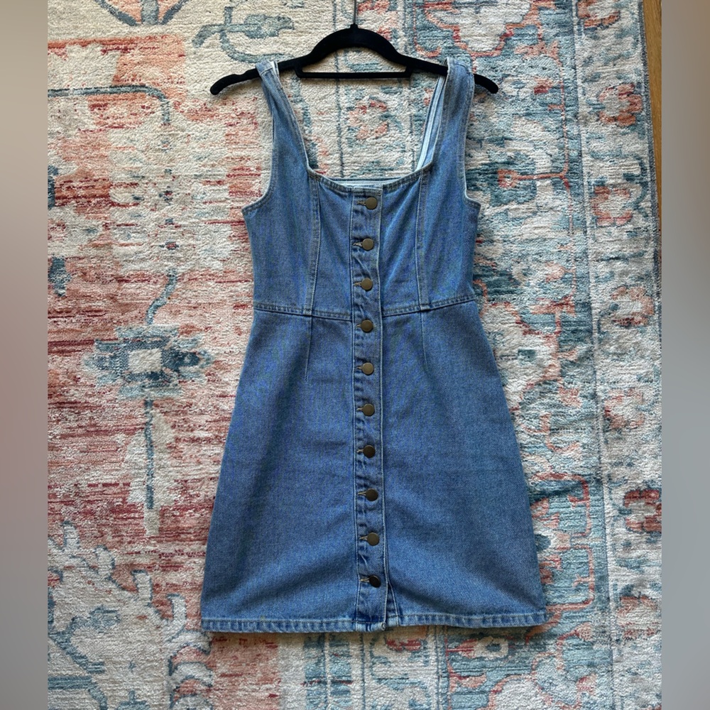 Stylish Denim Button-Down Dress
